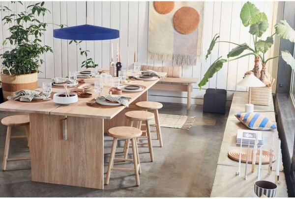 OYOY Living Design Lampada a sospensione Hat Large, dimmerabile, Blu, Soggiorno / Sala da pranzo, Metallo, Scandinavo, Lampada a sospensione