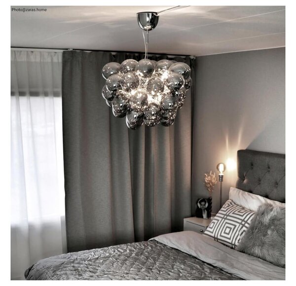 ByRydens 4200440-4505 - Lampadario a sospensione con filo GROSS 8xG9/4W/230V fumé/nero