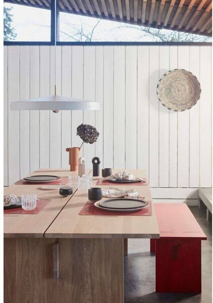 OYOY Living Design Lampada a sospensione Hat Large, dimmerabile, Bianco / Opale, Soggiorno / Sala da pranzo, Metallo, Scandinavo, Lampada a sospensione