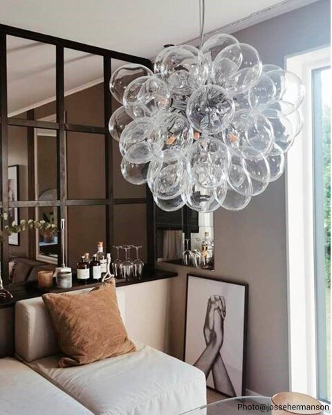 ByRydens 4200440-7002 - Lampadario a sospensione con filo GROSS 8xG9/4W/230V limpido