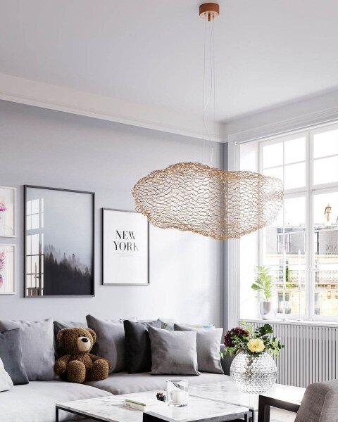 ByRydens 4201250-6501 - Lampadario LED a sospensione con filo HAYDEN LED/15W/230V oro