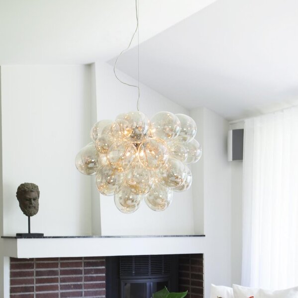 ByRydens 4200650-5503 - Lampadario a sospensione con filo GROSS GRANDE 8xG9/4W/230V fumé/marrone