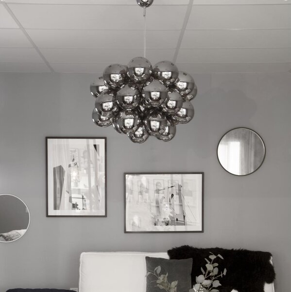 ByRydens 4200650-4505 - Lampadario a sospensione con filo GROSS GRANDE 8xG9/4W/230V fumé/nero