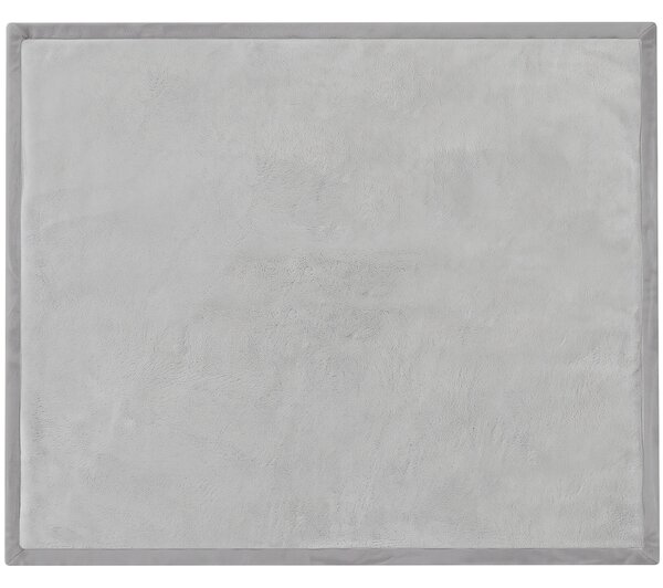 AIYAPLAY Tappeto per Bambini in Schiuma e Flanella, Antiscivolo, 180x150 cm, Grigio Chiaro | Aosom Italy