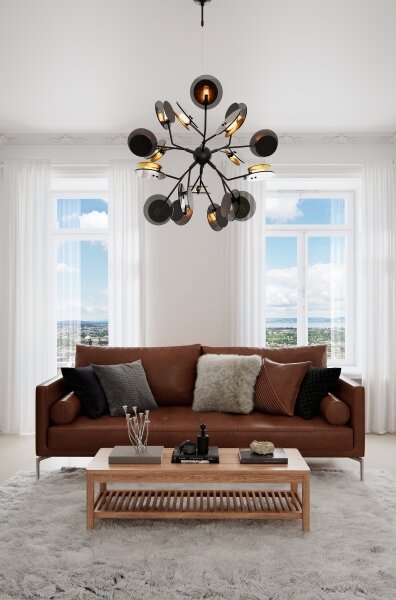 ByRydens 4202080-4002 - Lampadario a sospensione con filo TURNO 18xG9/4W/230V