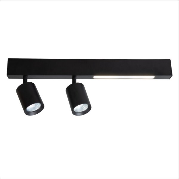 Faretto LED MAGNET LED/5W/230V + 2xGU10/60W 3000/4000K nero