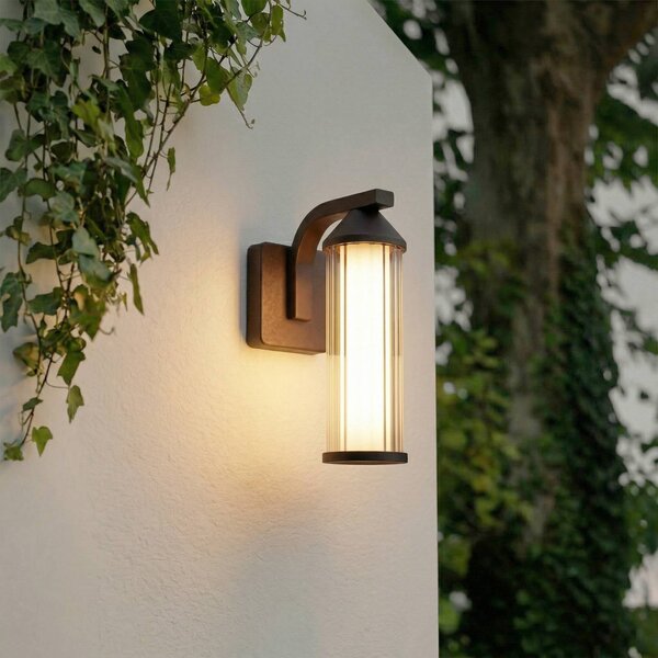 Applique da esterni a LED Neravio Lindby, Marrone / Ruggine, Alluminio, Moderno, Applique LED da esterni