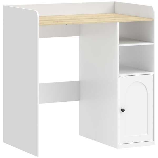 HOMCOM Mobile Sopra Lavatrice con Cerniere Ammortizzate e Ripiani Aperti, 93,5x60x100 cm, Bianco e Legno Naturale | Aosom Italy