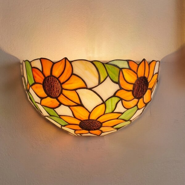 Brilagi - Applique Tiffany in vetro colorato SUNFLOWER 1xE14/40W/230V