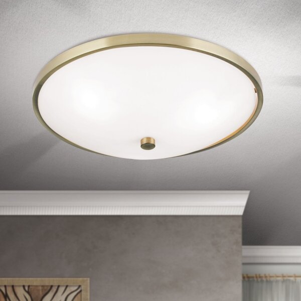 Orion DL 7-531/40 - Plafoniera AIDA 3xE27/60W/230V diametro 40 cm ottone