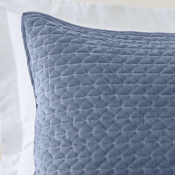 Federe decorative in set in velluto 2 pz 50x75 cm Attica Velvet Embroidered – Bianca