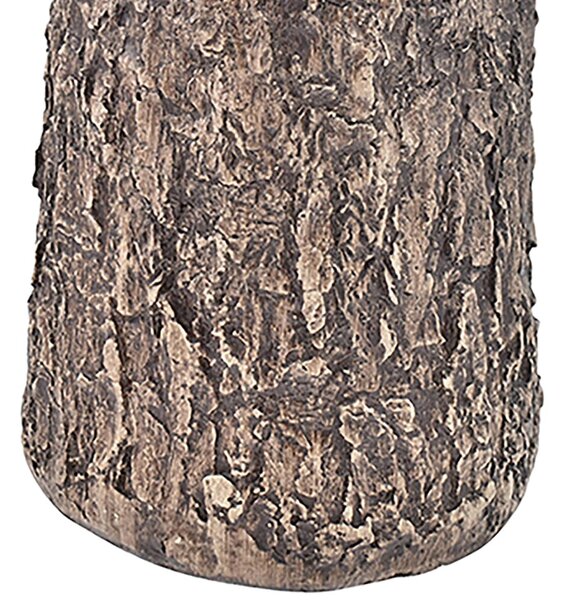 Base Supporto per Albero di Natale a Tronco 33x27x41 cm Universale con 3 Ganci in Resina Marrone