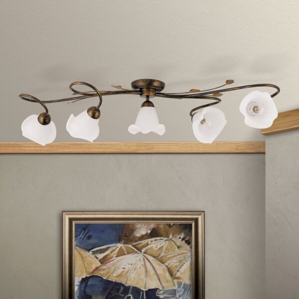 Orion DL 7-789/5 - Lampadario a plafone SISI 5xE14/40W/230V bronzo/patina