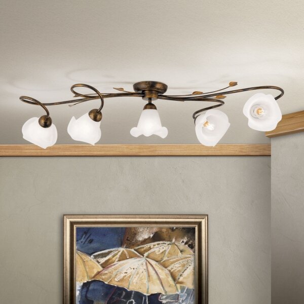 Orion DL 7-789/5 - Lampadario a plafone SISI 5xE14/40W/230V bronzo/patina