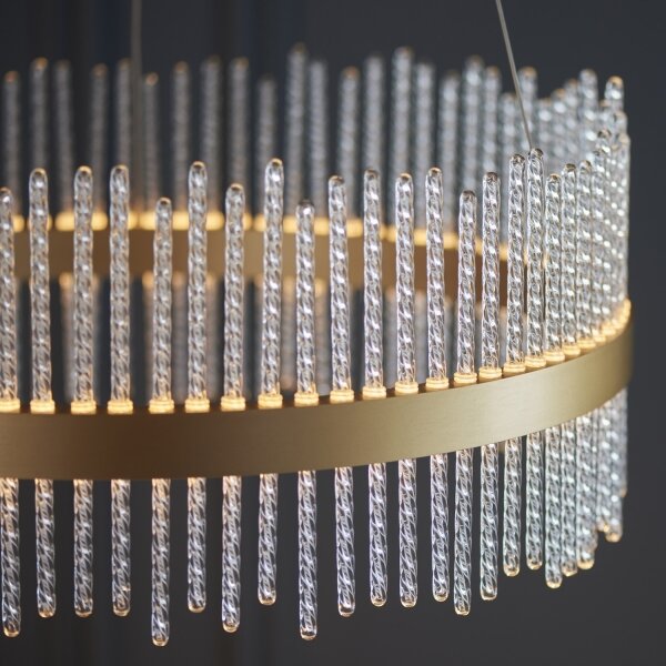 Endon 107671 - Lampadario a sospensione con filo LED dimmerabile ADRIEL LED/41W/230V 3000K oro/limpido