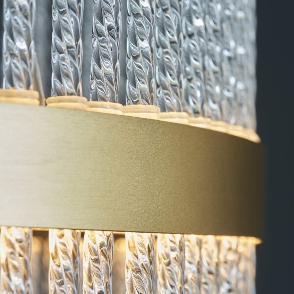 Endon 107671 - Lampadario a sospensione con filo LED dimmerabile ADRIEL LED/41W/230V 3000K oro/limpido