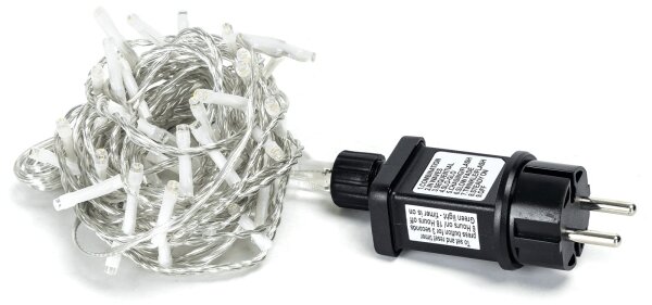 Aigostar - Catena LED da esterno 50 LED, 8 funzioni, 8 m, IP44, bianco caldo