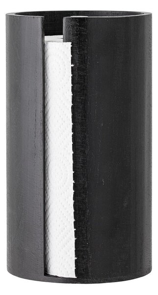 Portarotolo da cucina verticale nero in legno ø 14,5 cm Celian – Bloomingville