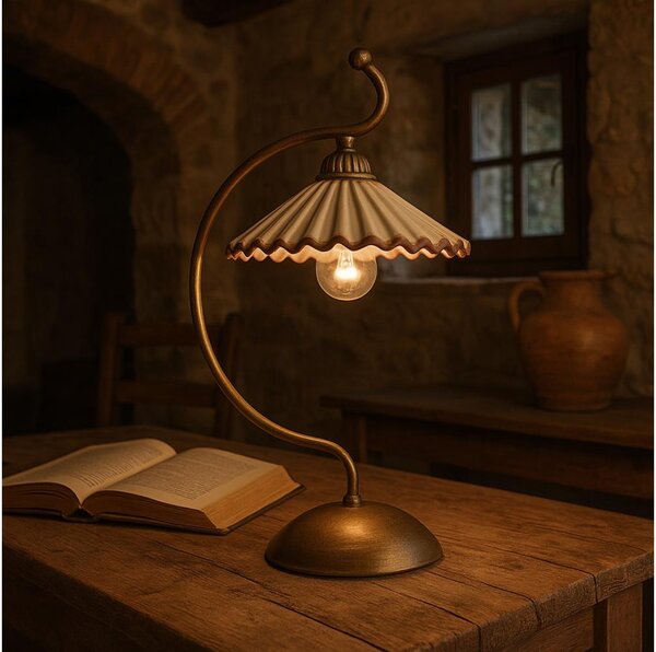 ONLI - Lampada da tavolo ROSINA 1xE14/6W/230V bronzo
