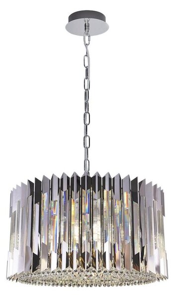 Lampadario a sospensione con catena RITZ 12xE14/40W/230V diametro 54 cm cromo lucido