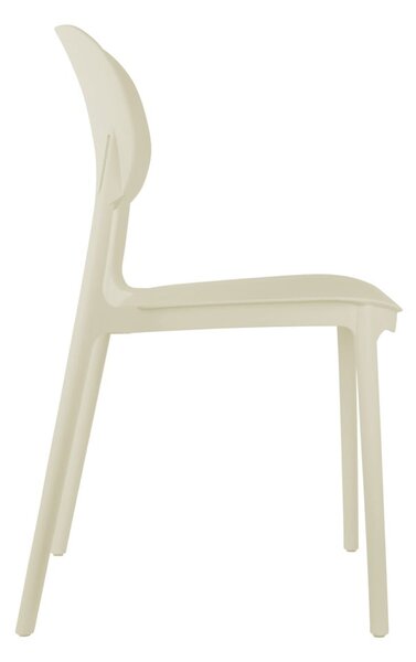 Sedia da pranzo color crema in plastica Cheer – Leitmotiv