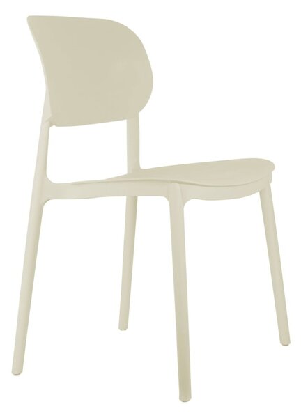 Sedia da pranzo color crema in plastica Cheer – Leitmotiv