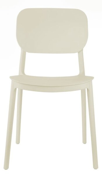 Sedia da pranzo color crema in plastica Cheer – Leitmotiv