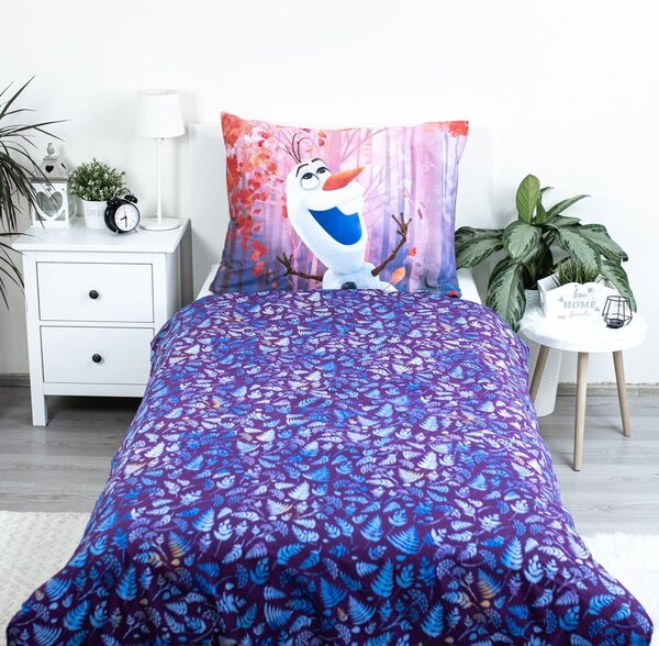 Set copripiumino e federa da bambini in cotone per letto singolo 140x200 cm Frozen "Sister Purple" – Jerry Fabrics