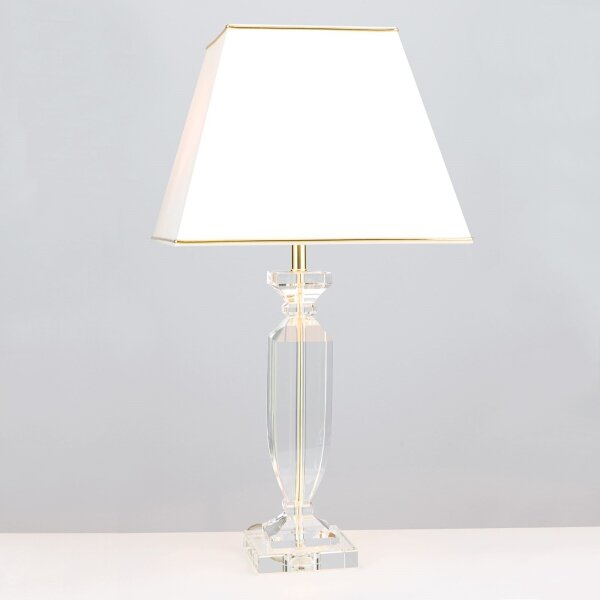 Orion LA 4-1207 - Lampada da tavolo di cristallo POKAL 1xE27/60W/230V color crema/limpido