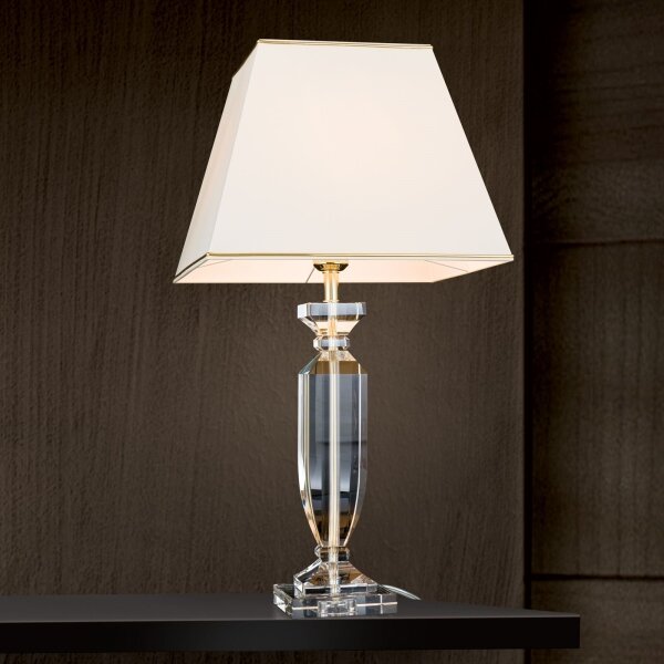Orion LA 4-1207 - Lampada da tavolo di cristallo POKAL 1xE27/60W/230V color crema/limpido