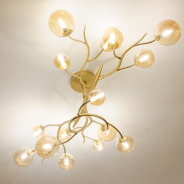 Brilagi - Lampadario a plafone LED MISTEL 15xG9/3W/230V oro