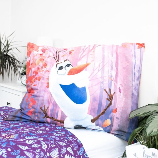 Set copripiumino e federa da bambini in cotone per letto singolo 140x200 cm Frozen "Sister Purple" – Jerry Fabrics