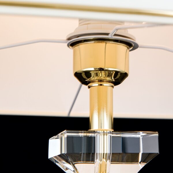 Orion LA 4-1207 - Lampada da tavolo di cristallo POKAL 1xE27/60W/230V color crema/limpido