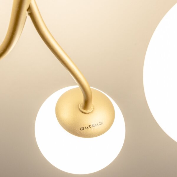 Brilagi - Lampadario a plafone LED MISTEL 6xG9/3W/230V oro/bianco