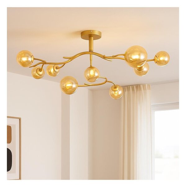 Brilagi - Lampadario a plafone LED MISTEL 9xG9/3W/230V oro