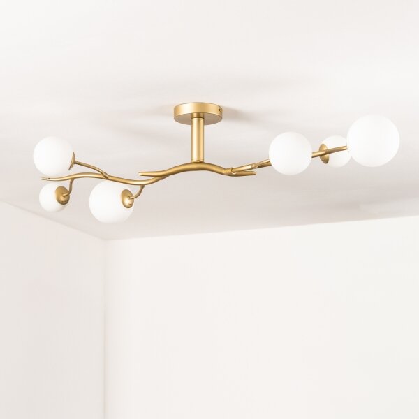 Brilagi - Lampadario a plafone LED MISTEL 6xG9/3W/230V oro/bianco