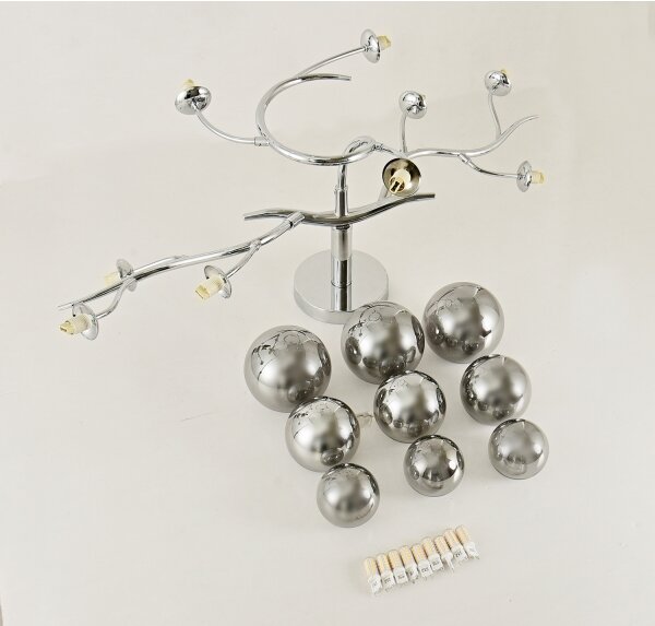 Brilagi - Plafoniera LED MISTEL 9xG9/3W/230V cromo nero/fumé