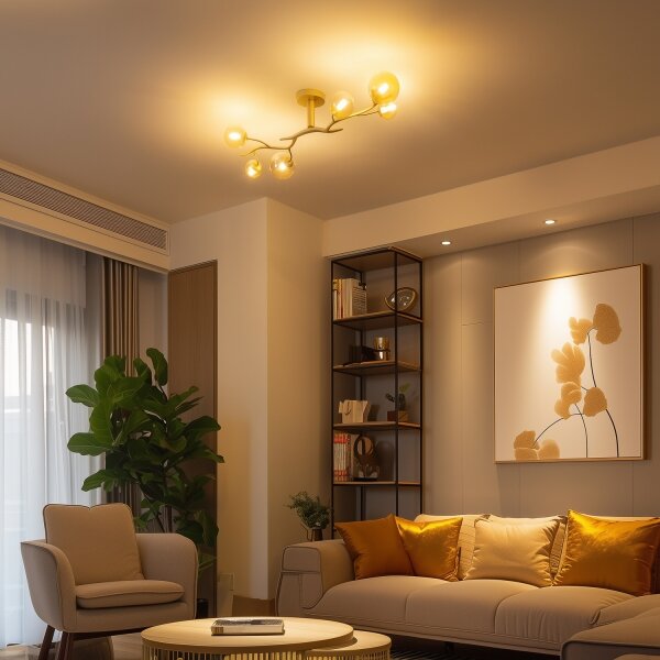 Brilagi - Lampadario a plafone LED MISTEL 6xG9/3W/230V oro