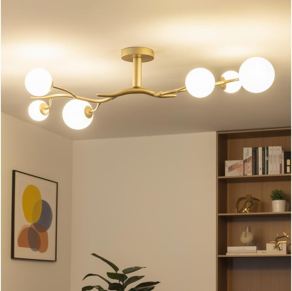 Brilagi - Lampadario a plafone LED MISTEL 6xG9/3W/230V oro/bianco