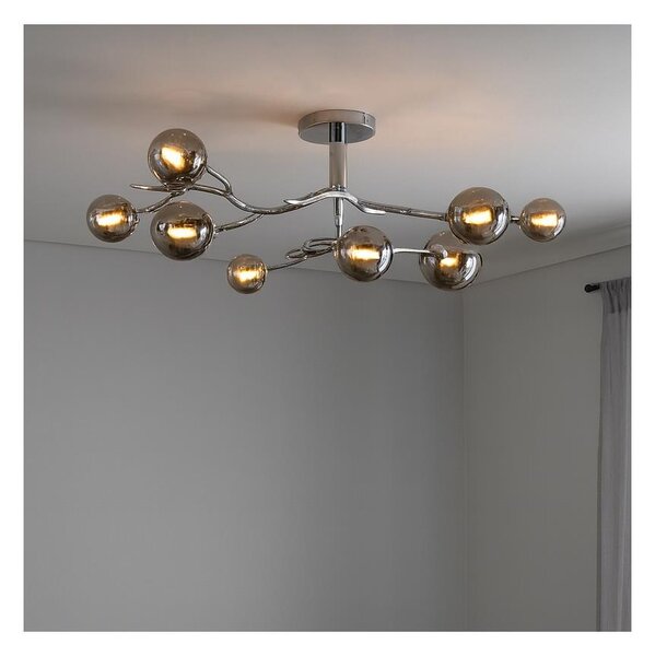 Brilagi - Plafoniera LED MISTEL 9xG9/3W/230V cromo nero/fumé