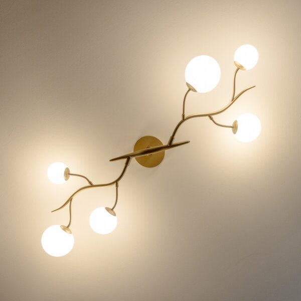 Brilagi - Lampadario a plafone LED MISTEL 6xG9/3W/230V oro/bianco