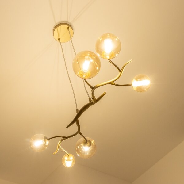 Brilagi - Lampadario LED a sospensione con filo MISTEL 6xG9/3W/230V oro
