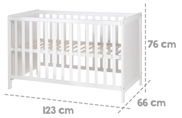 Lettino bianco 60x120 cm Hamburg – Roba