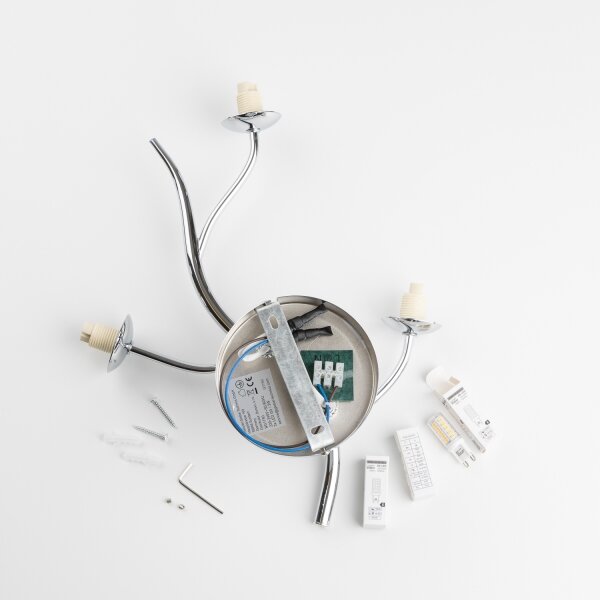 Brilagi - Lampada da parete LED MISTEL 3xG9/3W/230V cromo nero/fumé