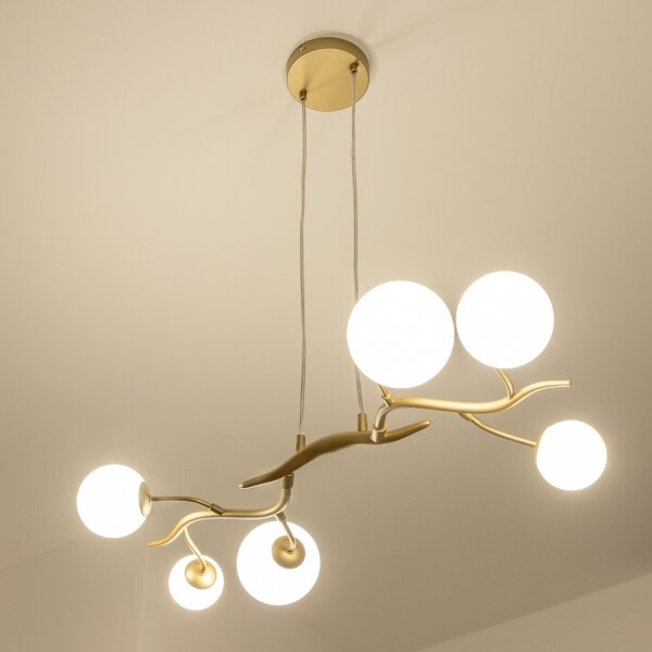 Brilagi - Lampadario LED a sospensione con filo MISTEL 6xG9/3W/230V oro/bianco