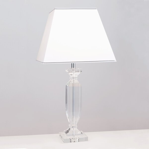 Orion LA 4-1207 - Lampada da tavolo di cristallo POKAL 1xE27/60W/230V bianco/limpido