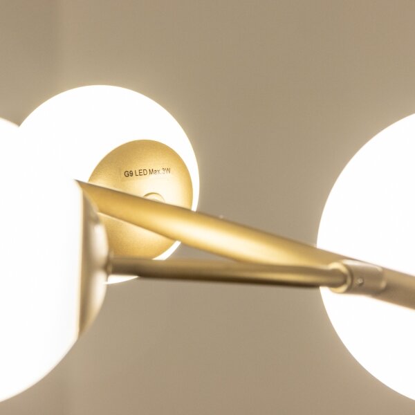 Brilagi - Lampadario LED a sospensione con filo MISTEL 6xG9/3W/230V oro/bianco