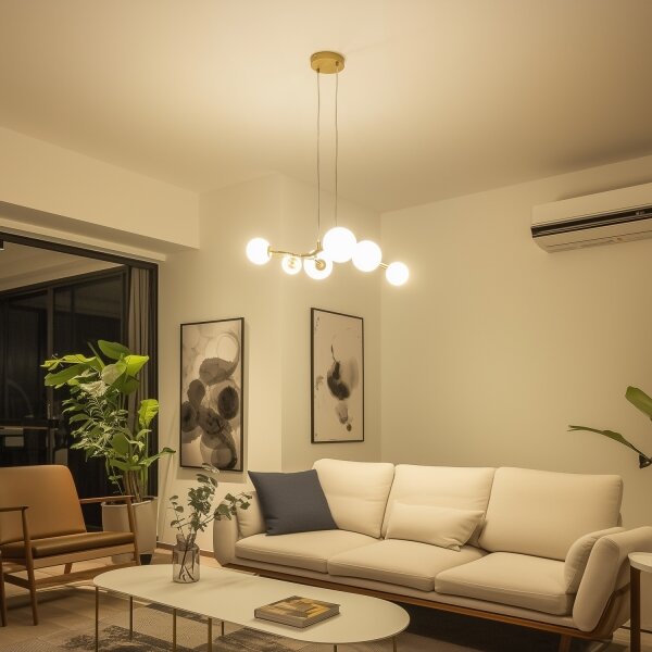 Brilagi - Lampadario LED a sospensione con filo MISTEL 6xG9/3W/230V oro/bianco
