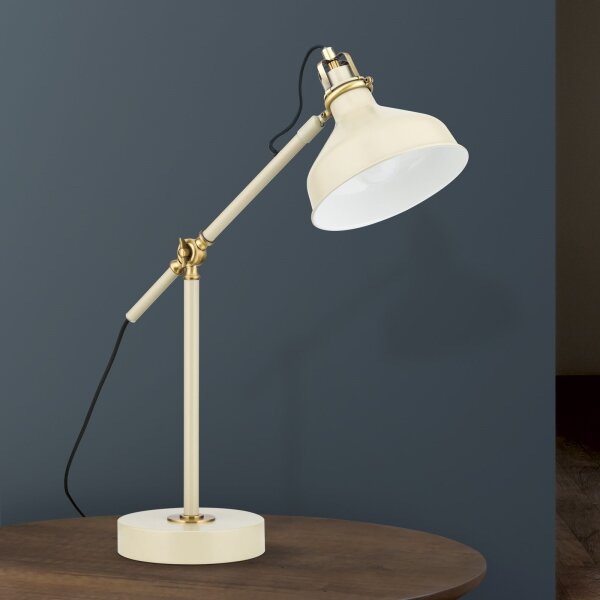 Orion LA 4-1222/1 - Lampada da tavolo SCHILLER 1xE27/40W/230V color crema/bronzo