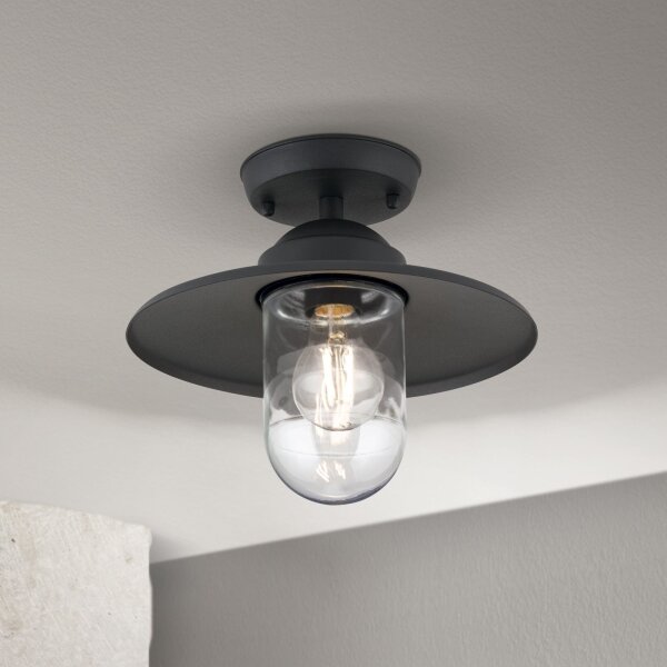 Orion AL 11-1317 - Plafoniera da esterno a montaggio superficiale EDWARD 1xE27/60W/230V IP44 antracite